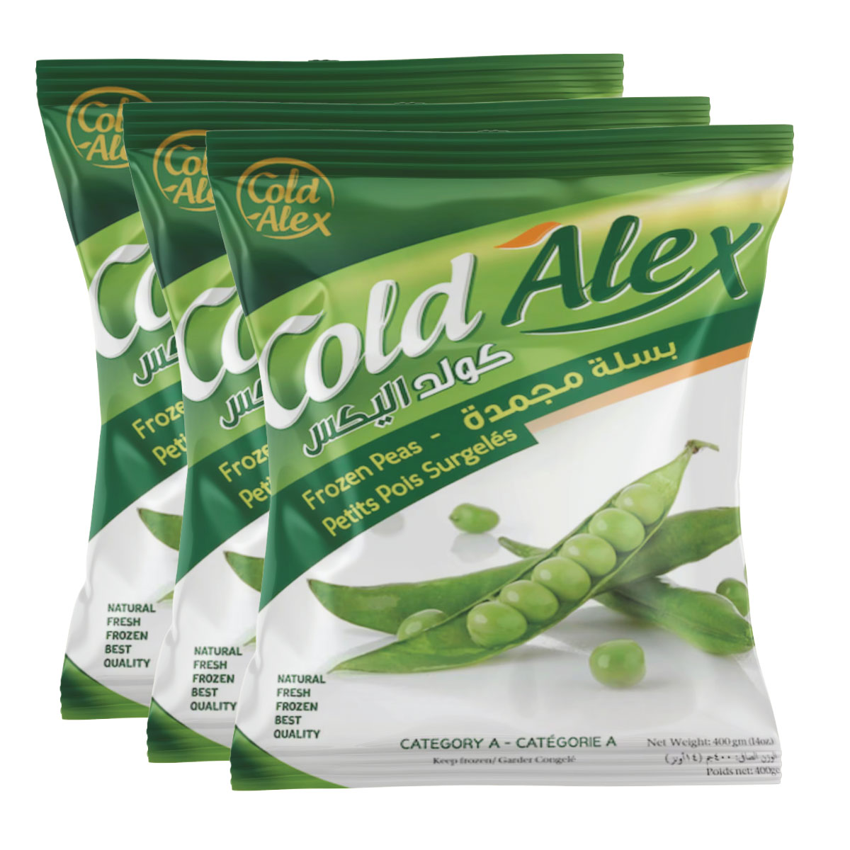 Cold Alex Green Peas 3x400g