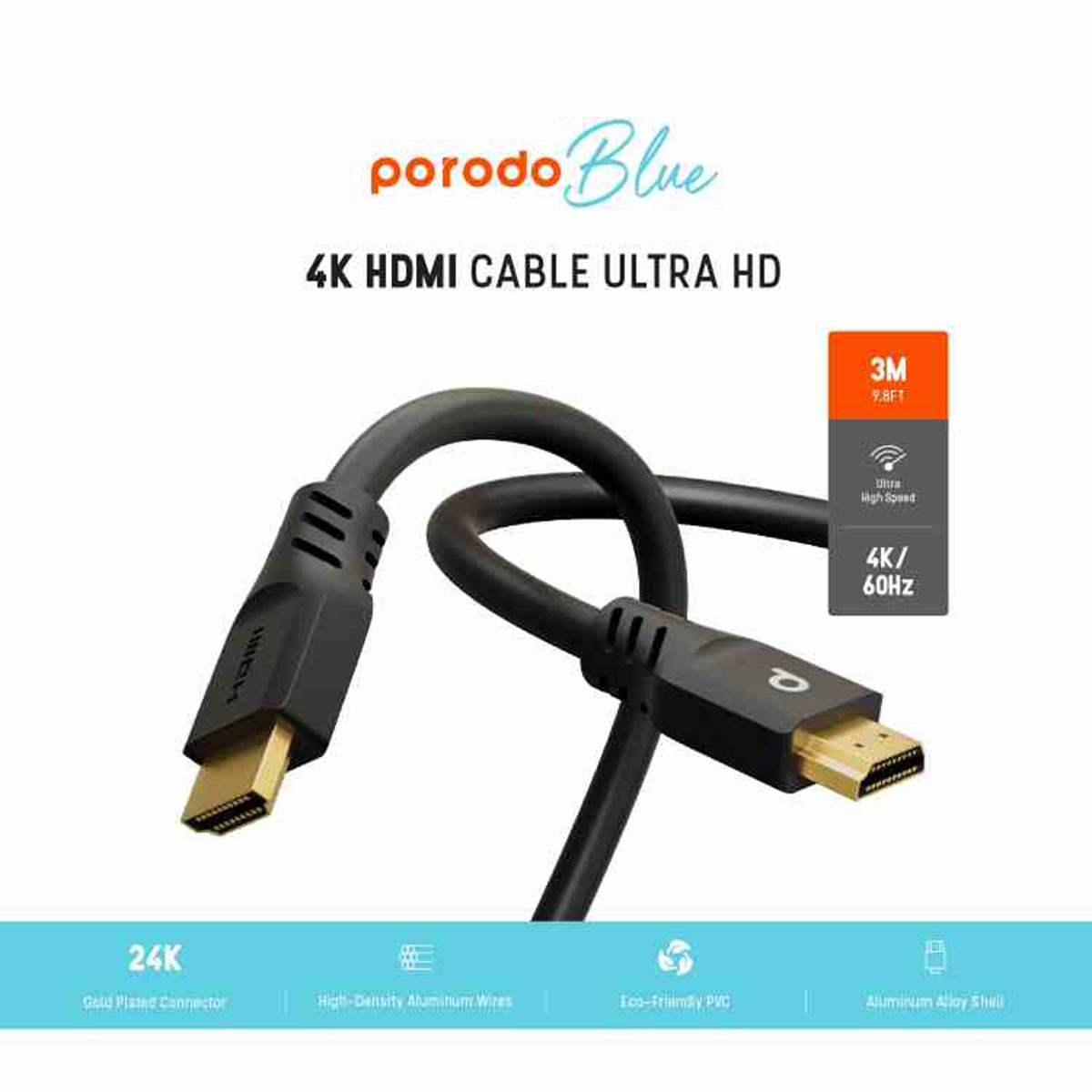 Porodo 4K HDMI Cable 2 Meter