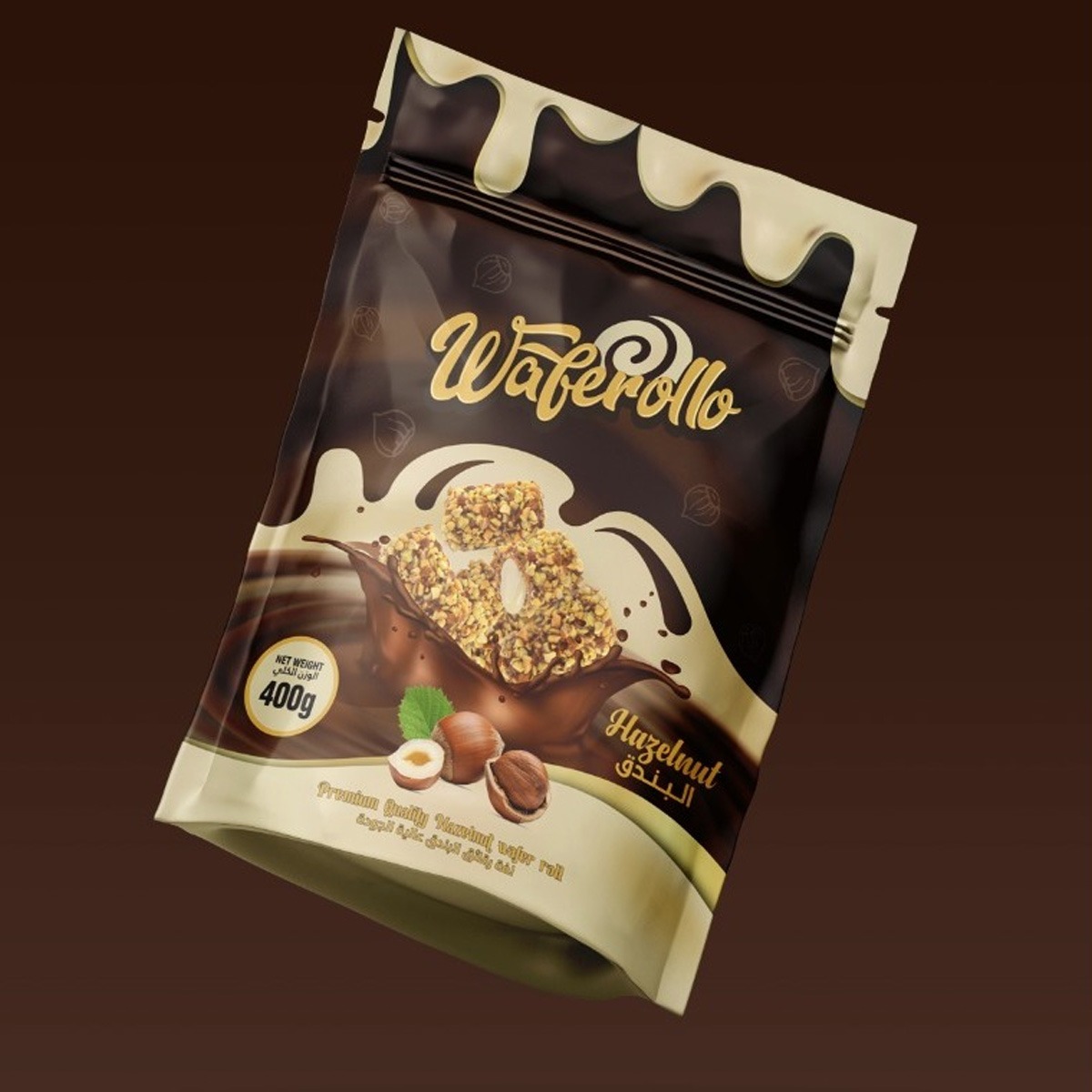 Waferollo Hazelnut Wafer Roll 400g