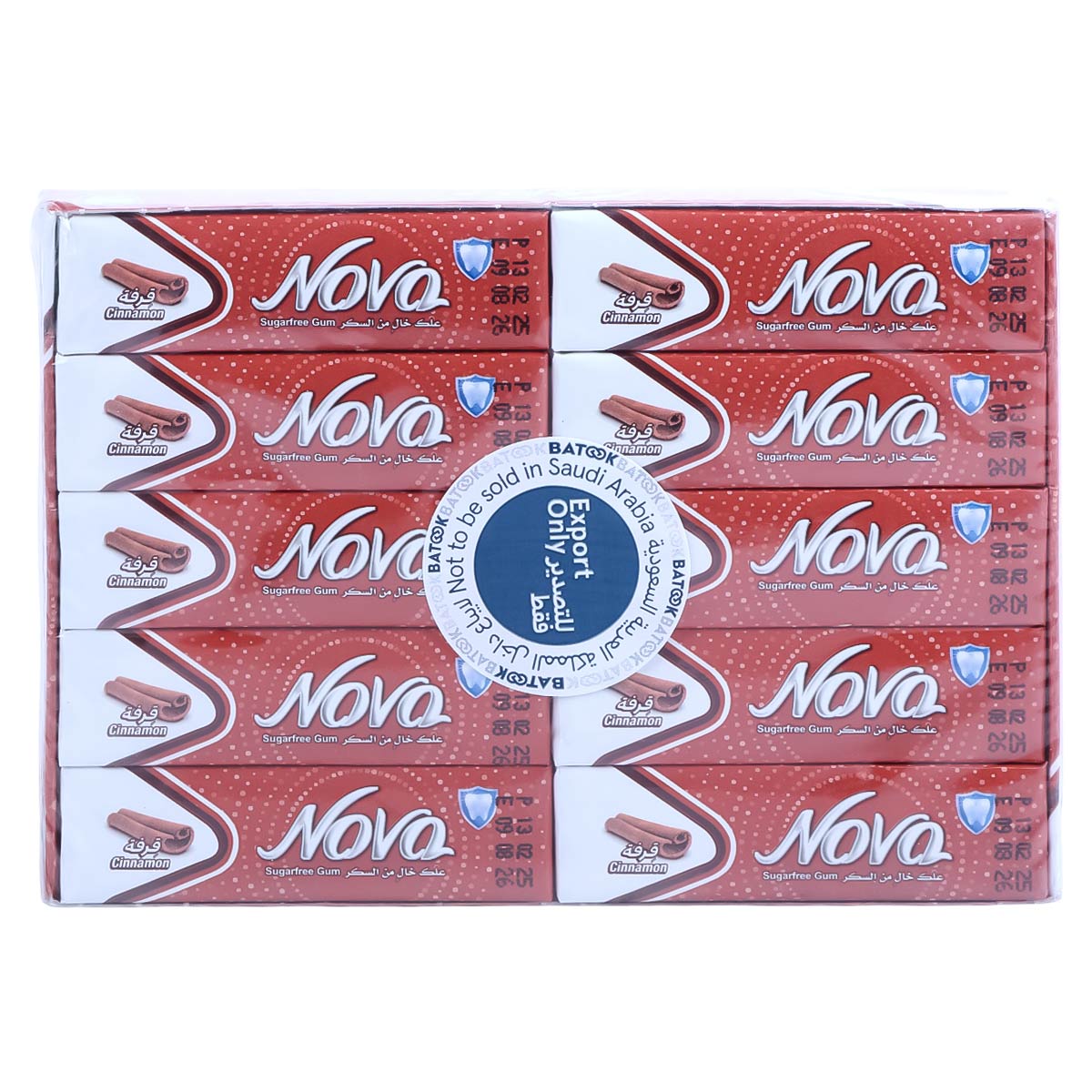 Nova Sugarfree Cinnamon Chewing Gum 20x5 Pieces