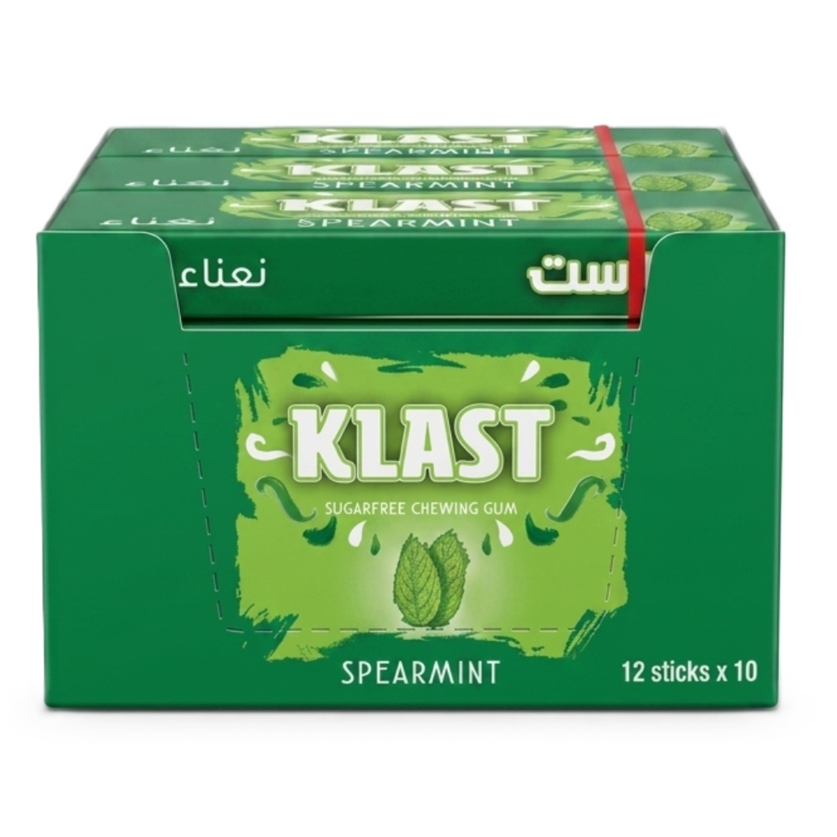 Klast Sugarfree Chewing Gum Spearmint 10x28.8g