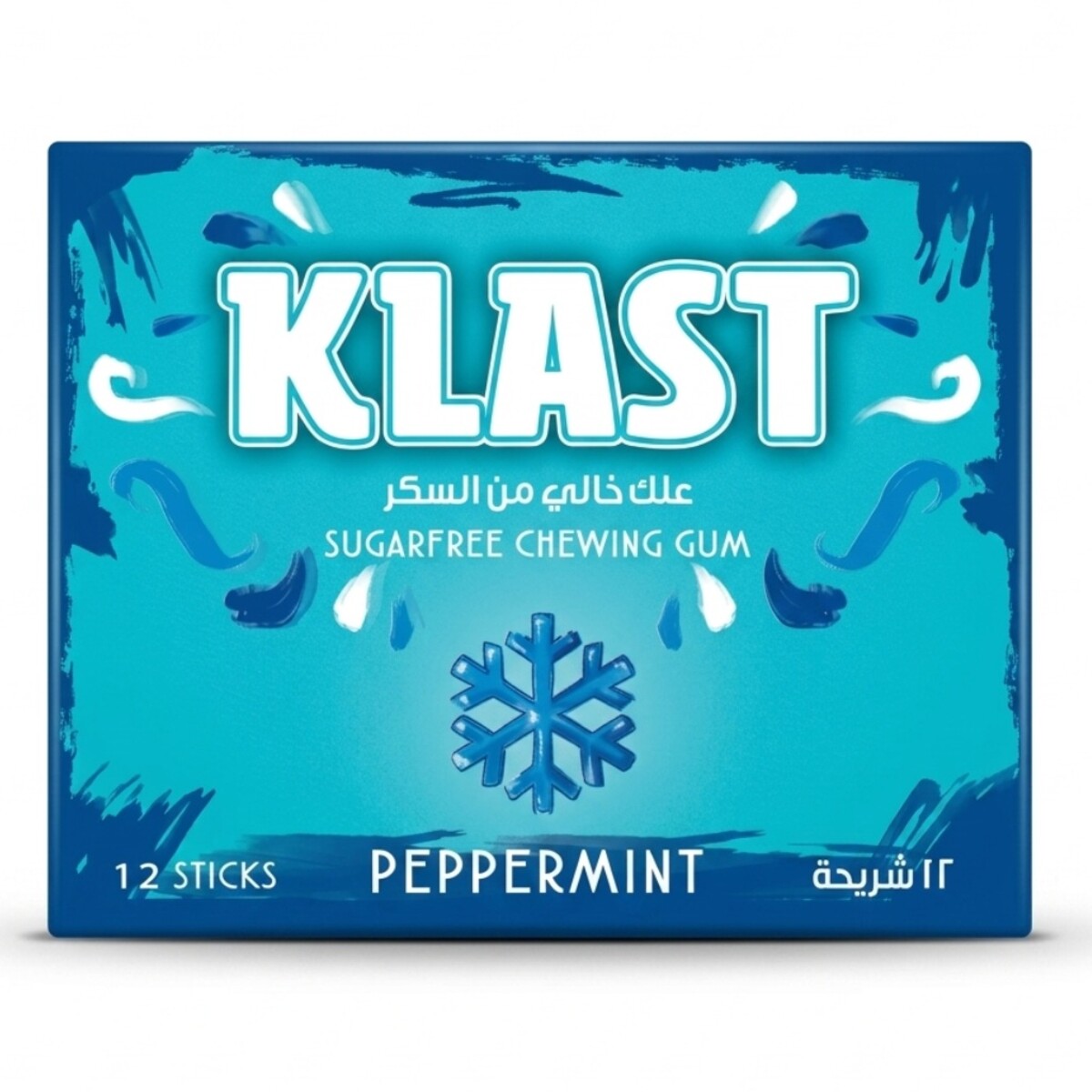 Klast Sugarfree Chewing Gum Peppermint 12 Sticks