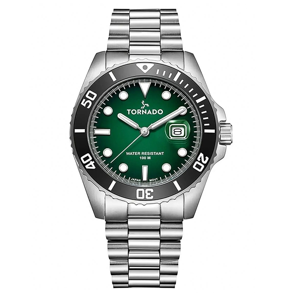 Tornado Mens Stainless Steel Watch T22001-SBSHB