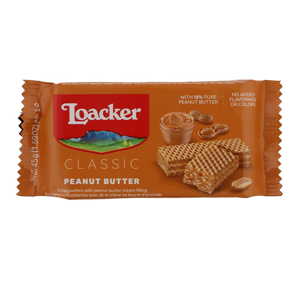Loacker Classic Peanut Butter Wafer 45g