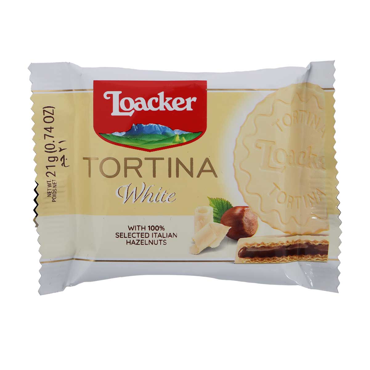 Loacker Tortina White Chocolate Wafer 21g