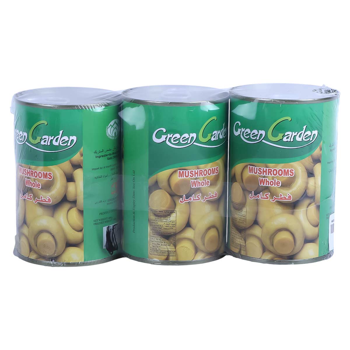 Green Garden Mushroom Whole 3x400g Assorted