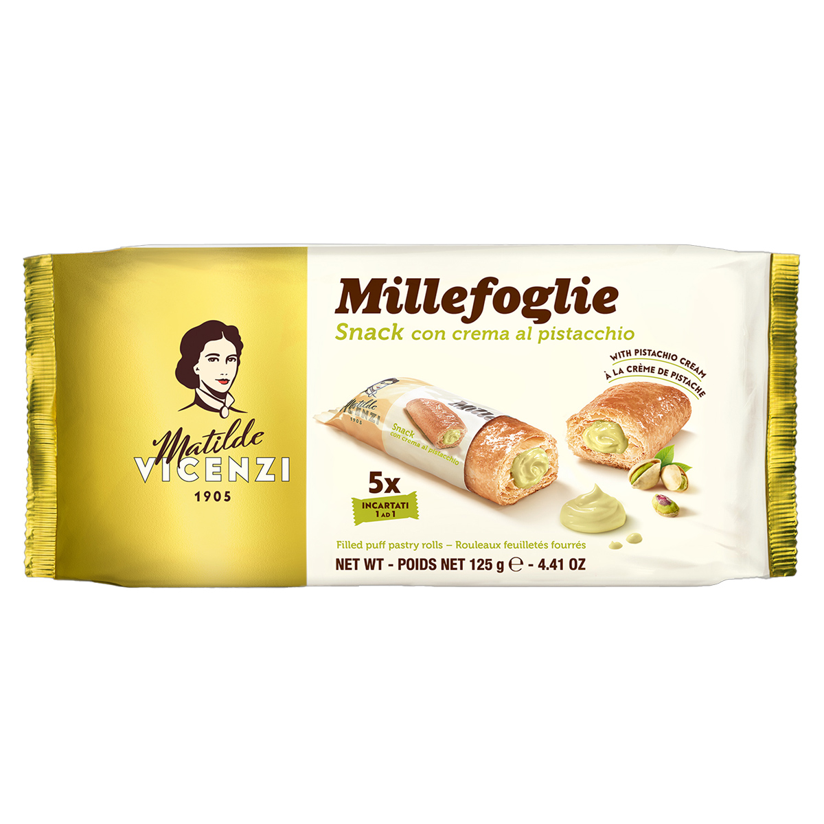 Vicenzi Millefoglie Pistachio 125g