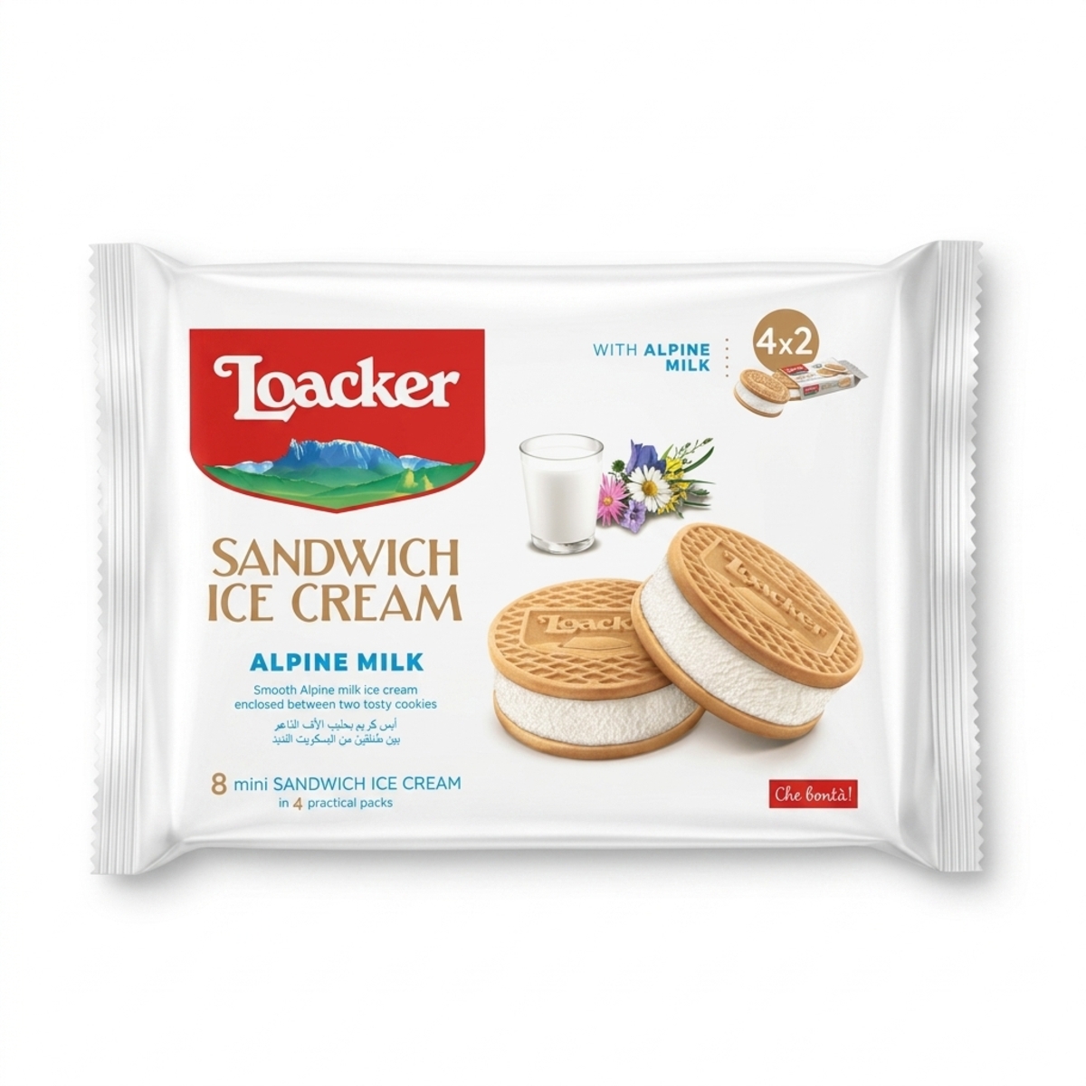 Loacker Sandwich Ice Cream Alpine Milk 264g