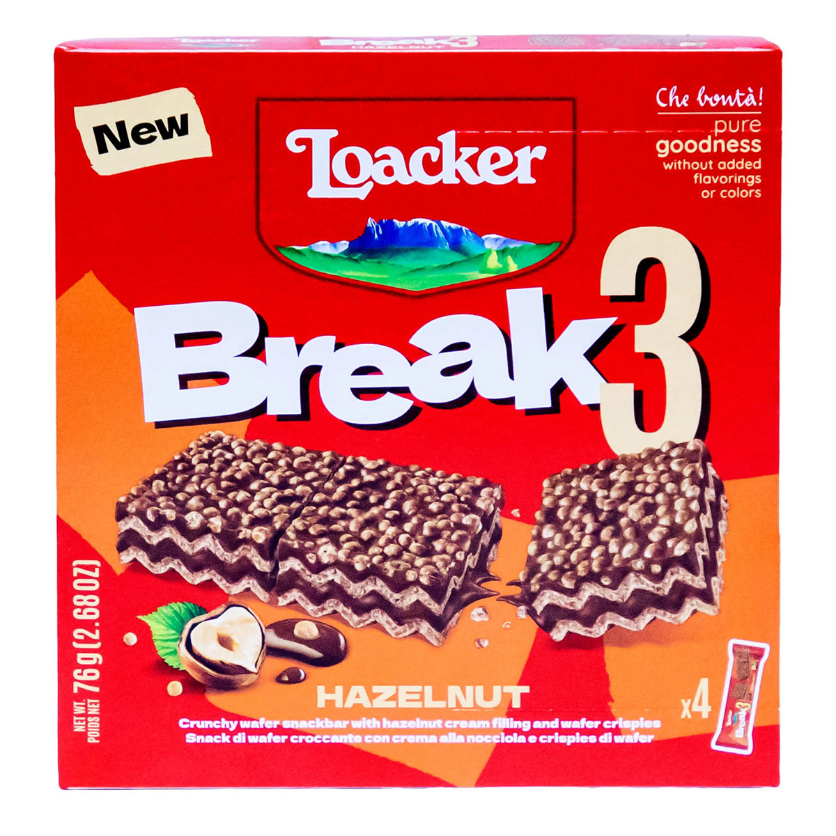 Loacker Break 3 Hazelnut 4x19g