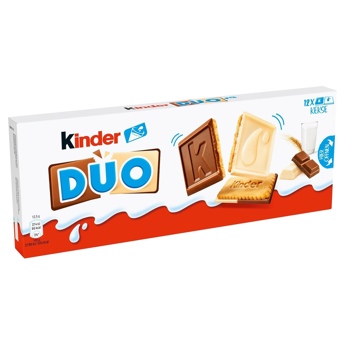 Kinder Duo Milk And White Biscuits And Crackers