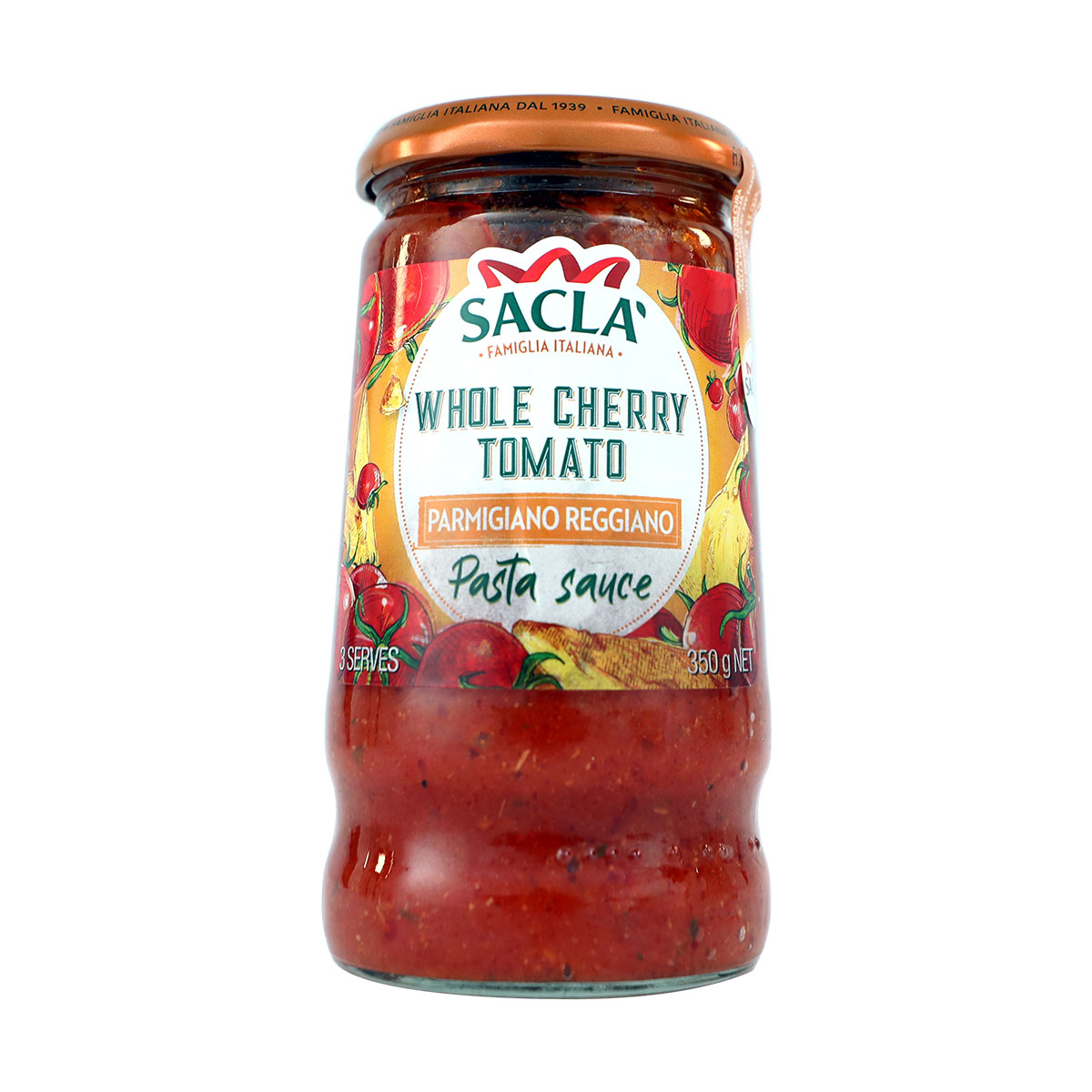 Sacla Whole Cherry Tomato Parmigiano Reggiano Paste Sauce 350g