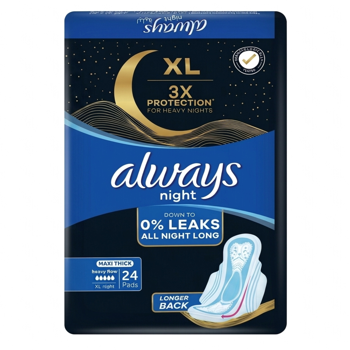 Always Night XL Pads 24 Pieces