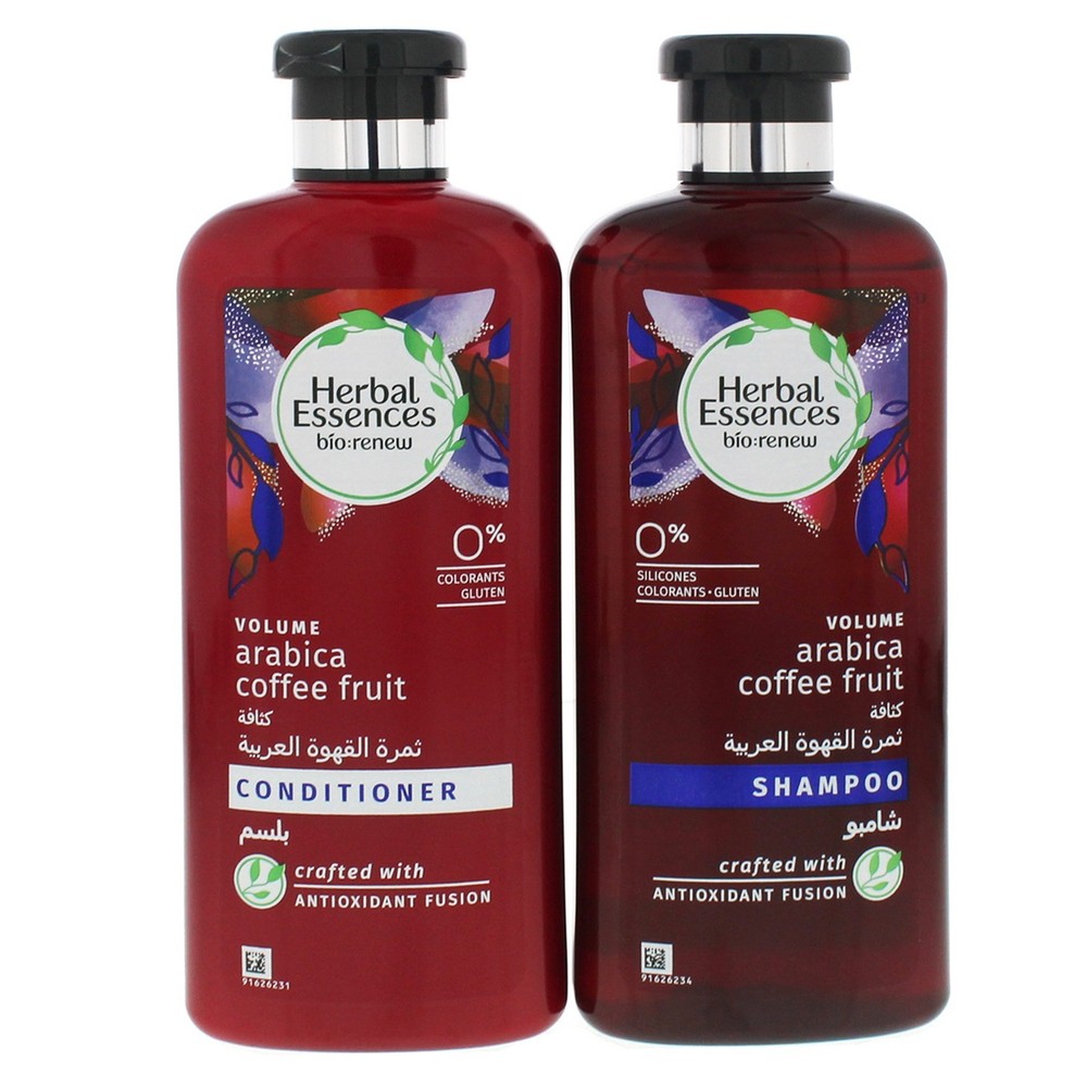Herbal Essences Volume Arabica Coffee Fruit Shampoo Conditioner 400ml Pack