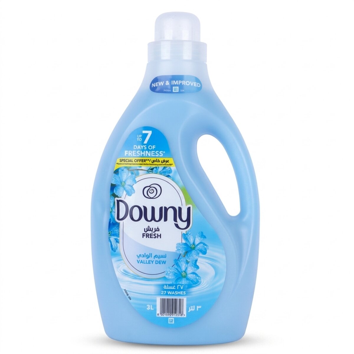 Downy Valley Dew Regular Fresh Fabric Softner 3L