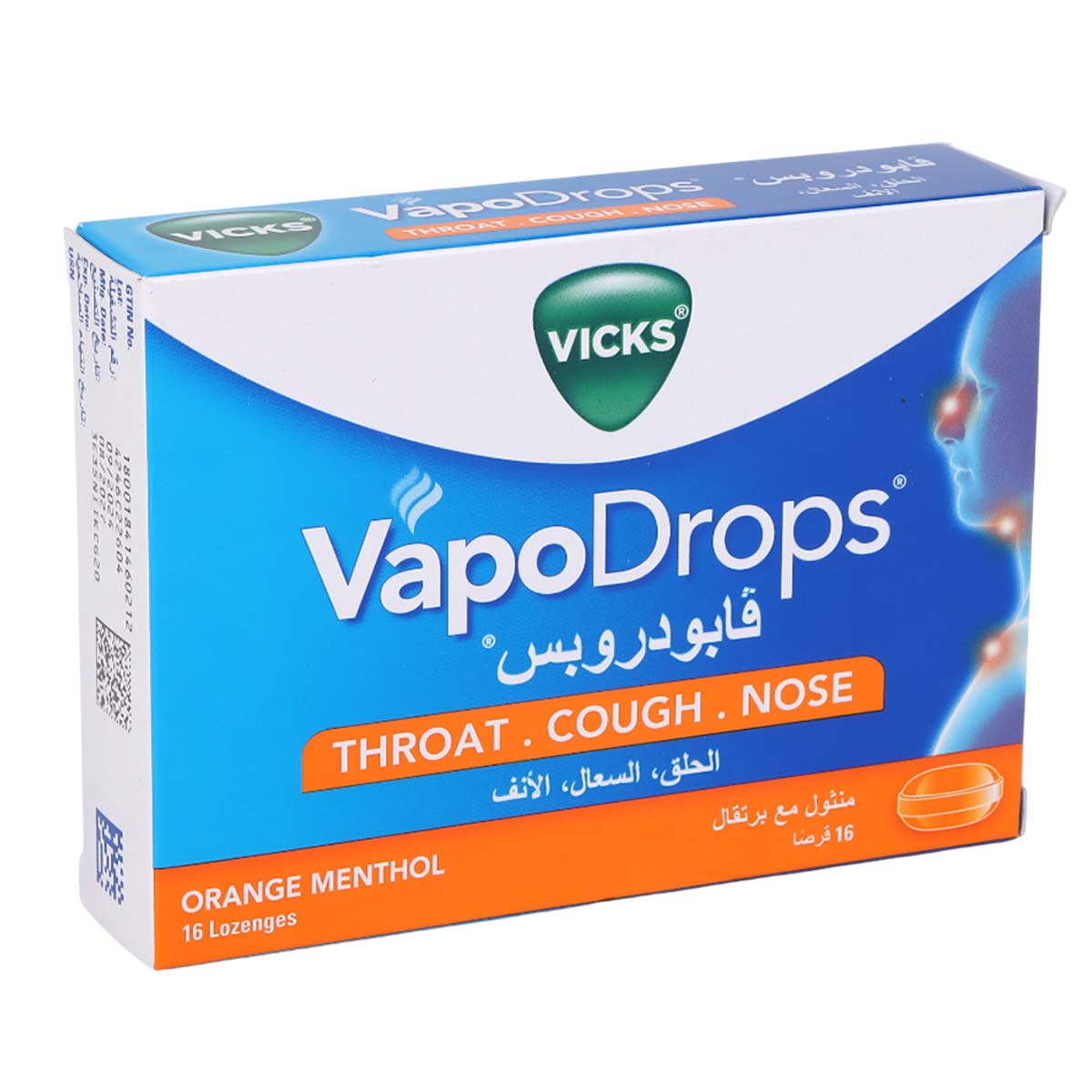 Vicks Vapo Drops Orange Menthol 16 Lozenges