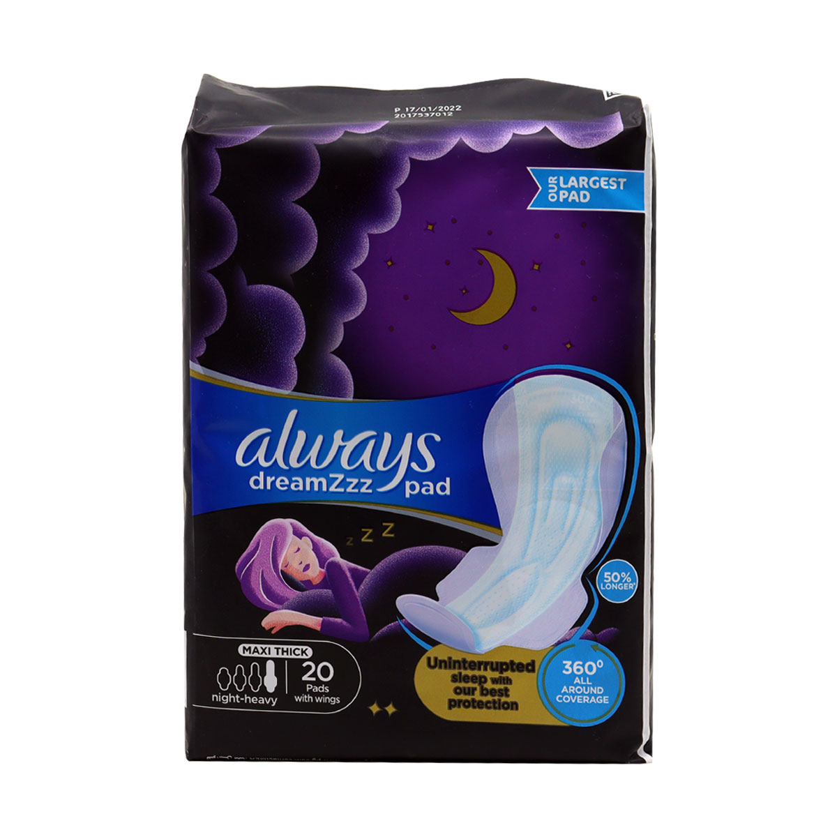 Always Dreams XXXL Maxi Thick Night With Wings 20 Pads