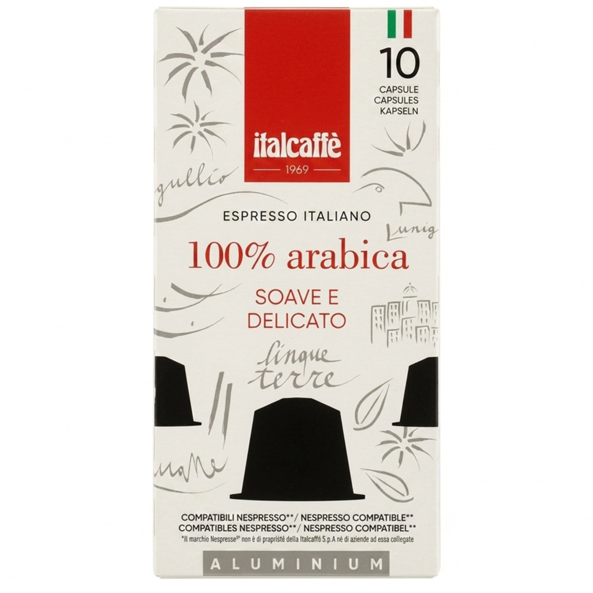 Italcaffe Pure Arabica Soave E Delicato Ground Coffee 50g