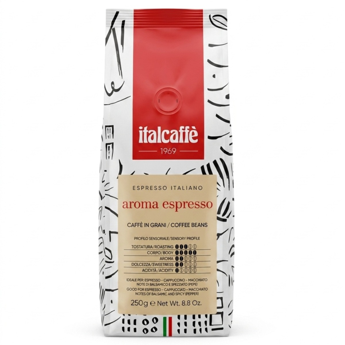 Italcaffè Aroma Espresso Coffee Beans 250g