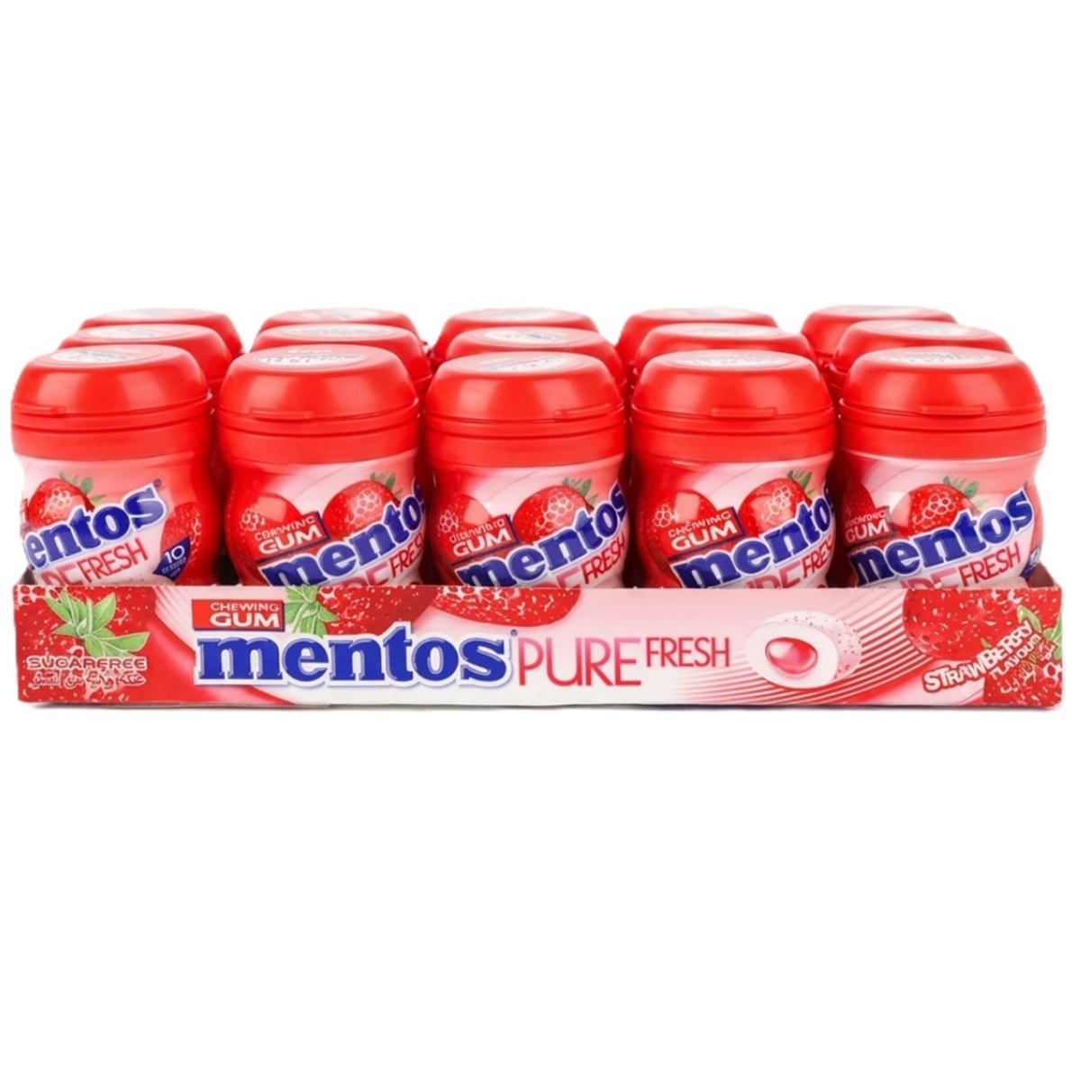 Mentos Pure Fresh Strawberry Chewing Gum 1x15 Pieces