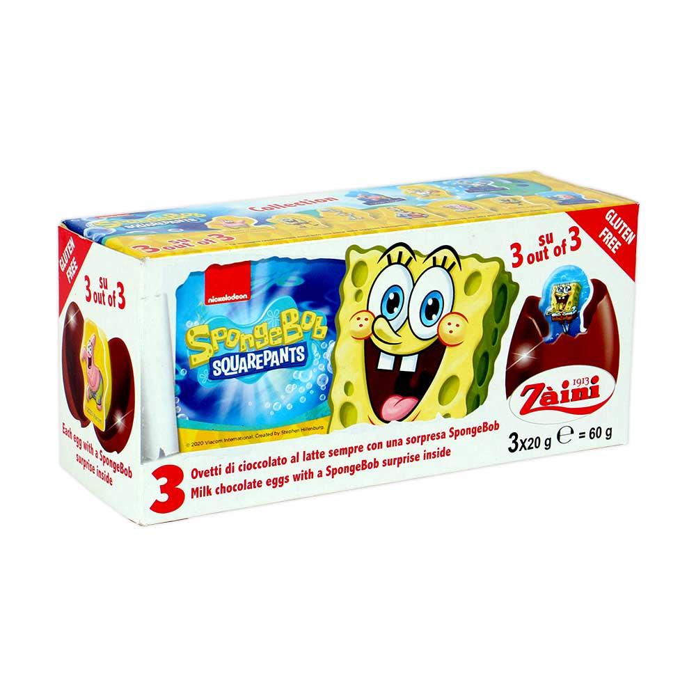 Zaini Spongebob Squarepants Chocolate Surprise Egg 3x20g