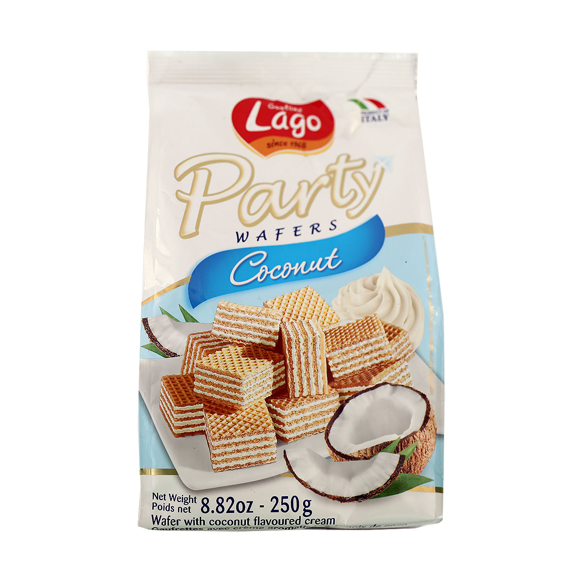 Gastone Lago Party Wafers with Coconut flavoured Cream 250g