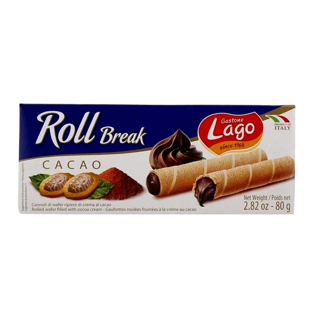 رقائق لاغو رول بالكاكاو 80 جرام