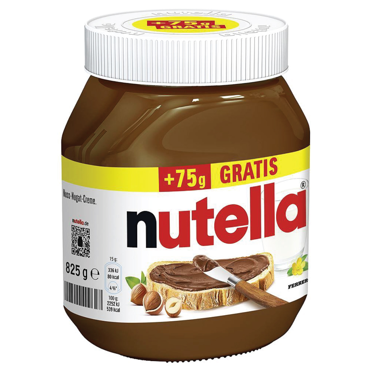 Nutella Hazelnut Spread 750+75g