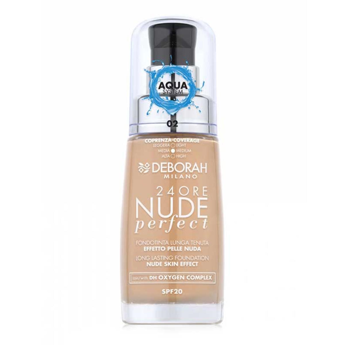 Deborah Milano 24Ore Nude Perfect Foundation 02 Beige