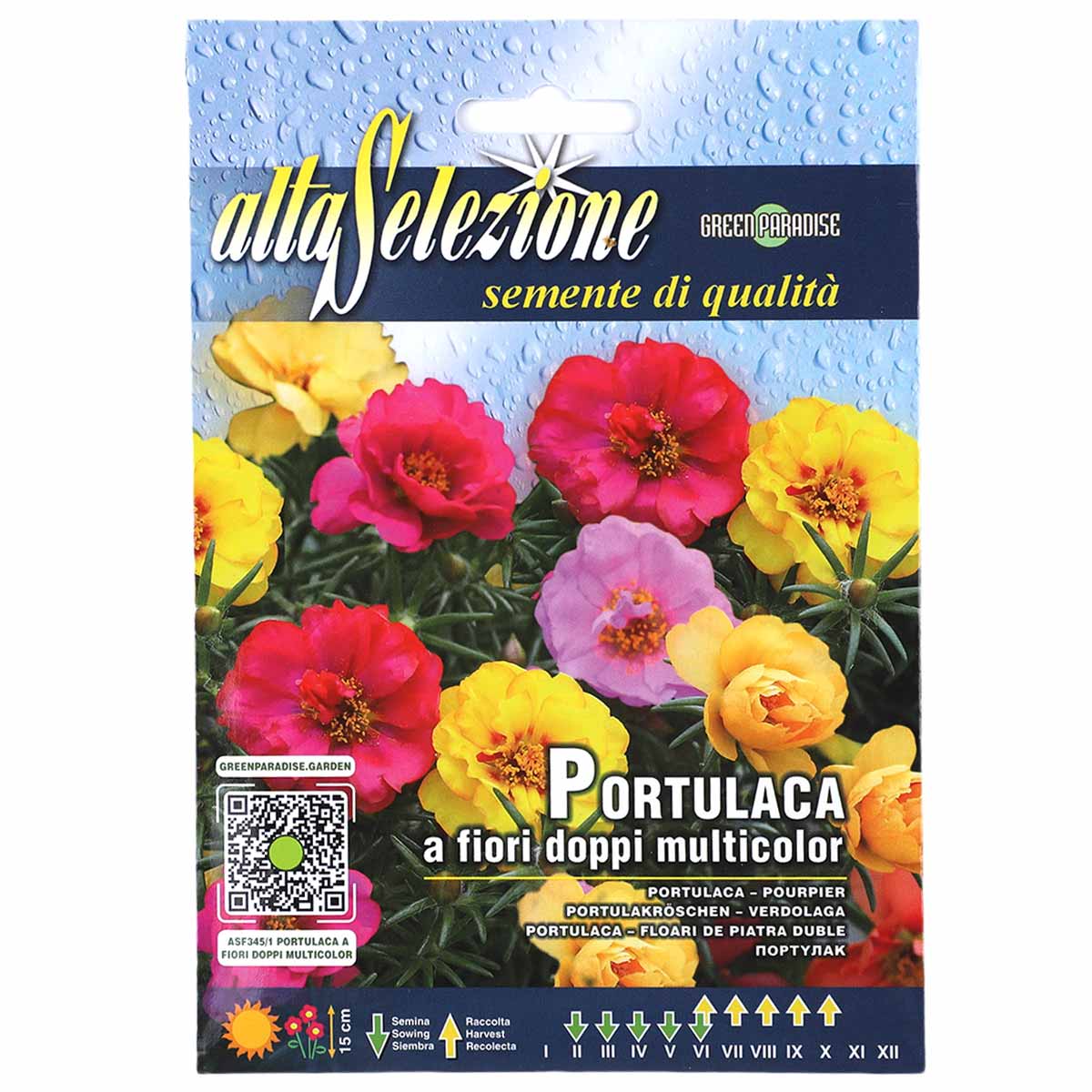 Alta Selezione Portulaca A Fiori Doppi Multicolor 0.40g