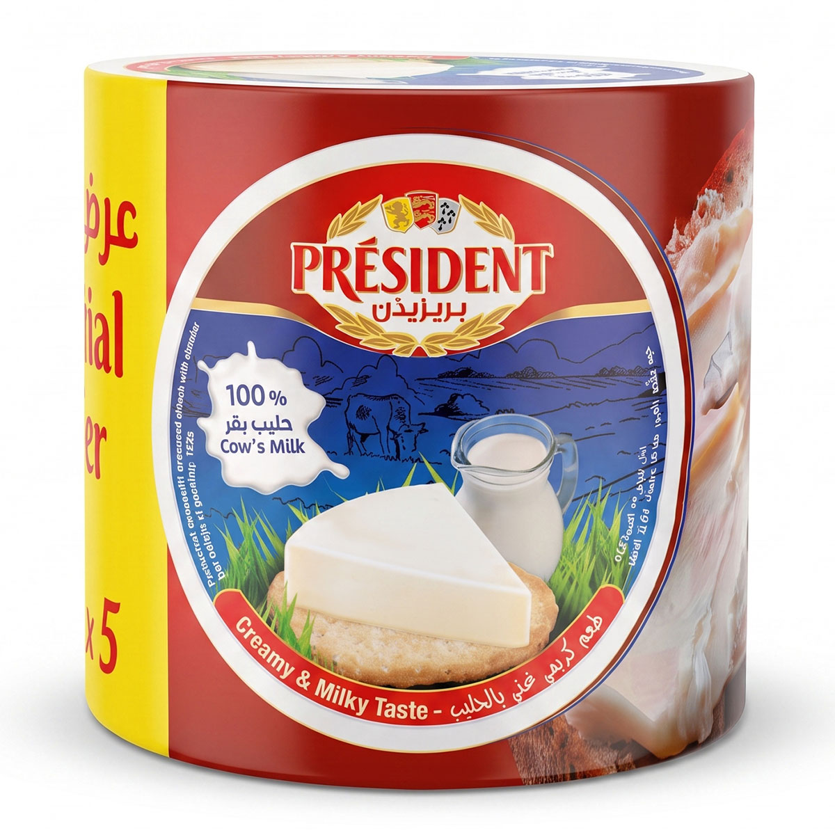 President 8 Portion Cheese 5x120g