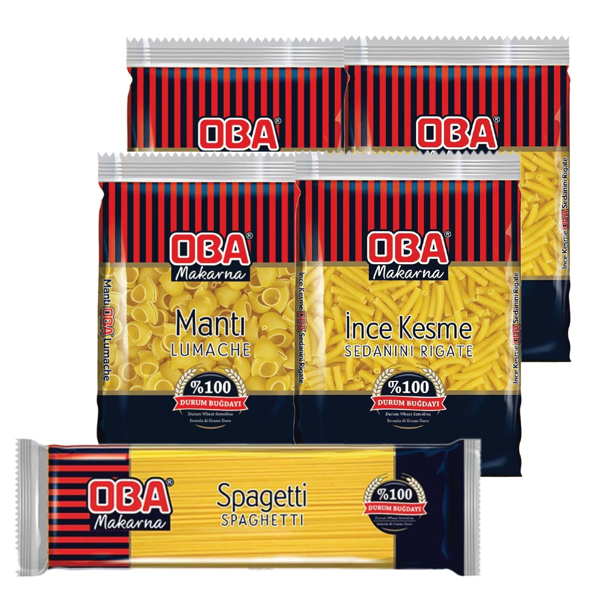 Oba Makarna Spageti & Pasta Assorted 5x400g