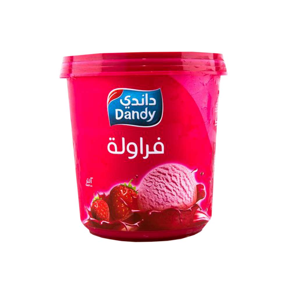 آيس كريم الفراولة دندي 2 لتر