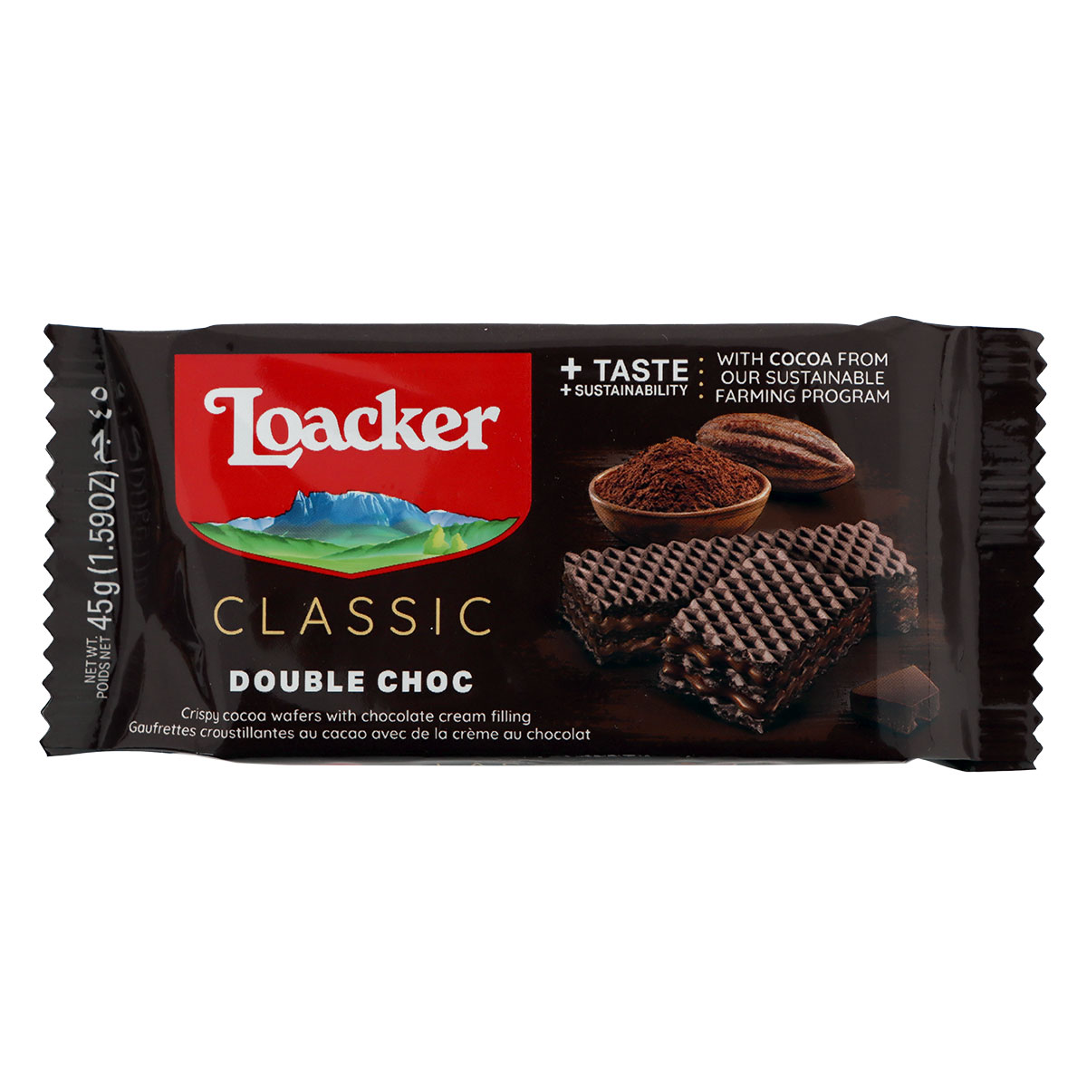 Loacker Classic Double Chocolate Waffers 45g