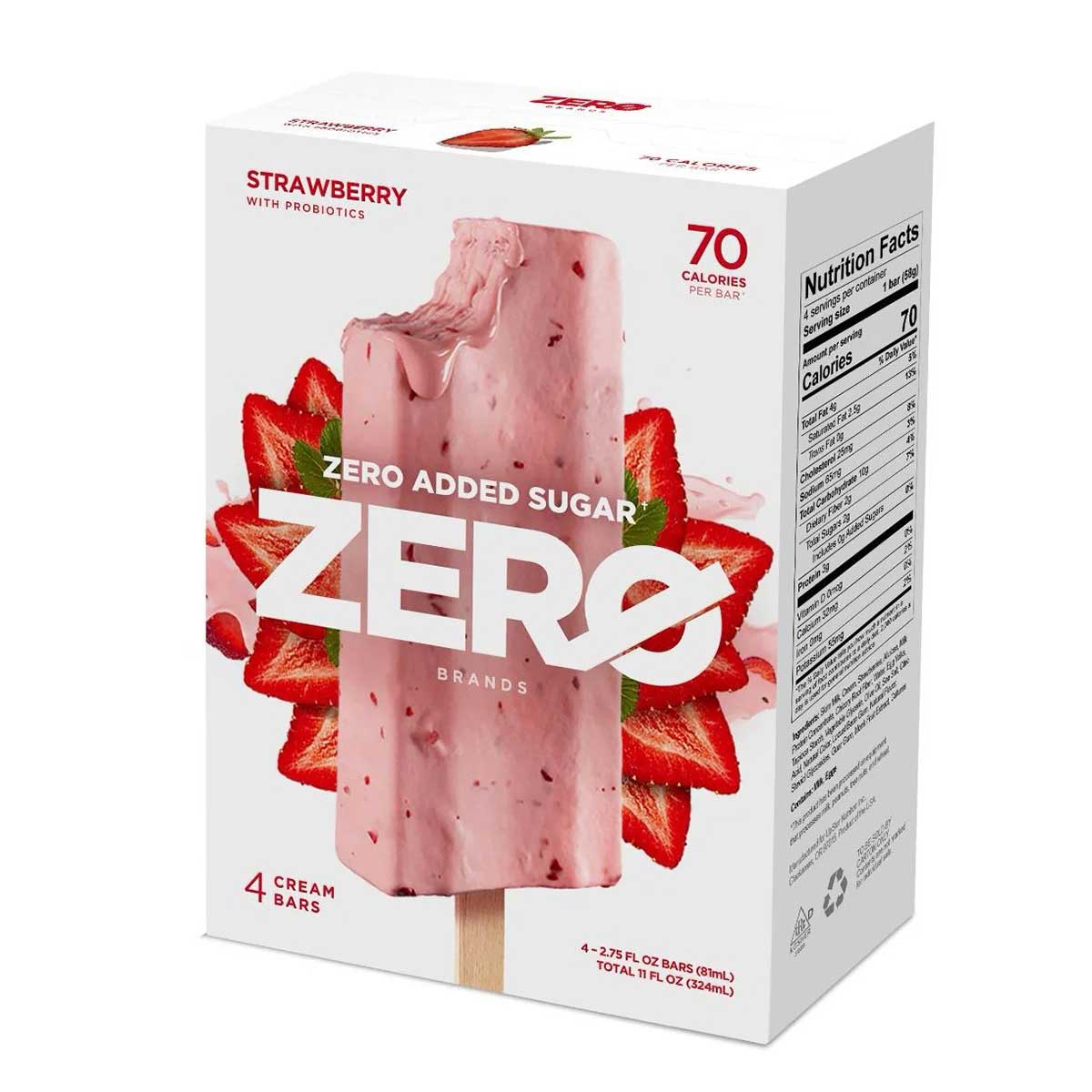 Keto Zero Added Sugar Ice Cream Bar 4 Pieces Pack
