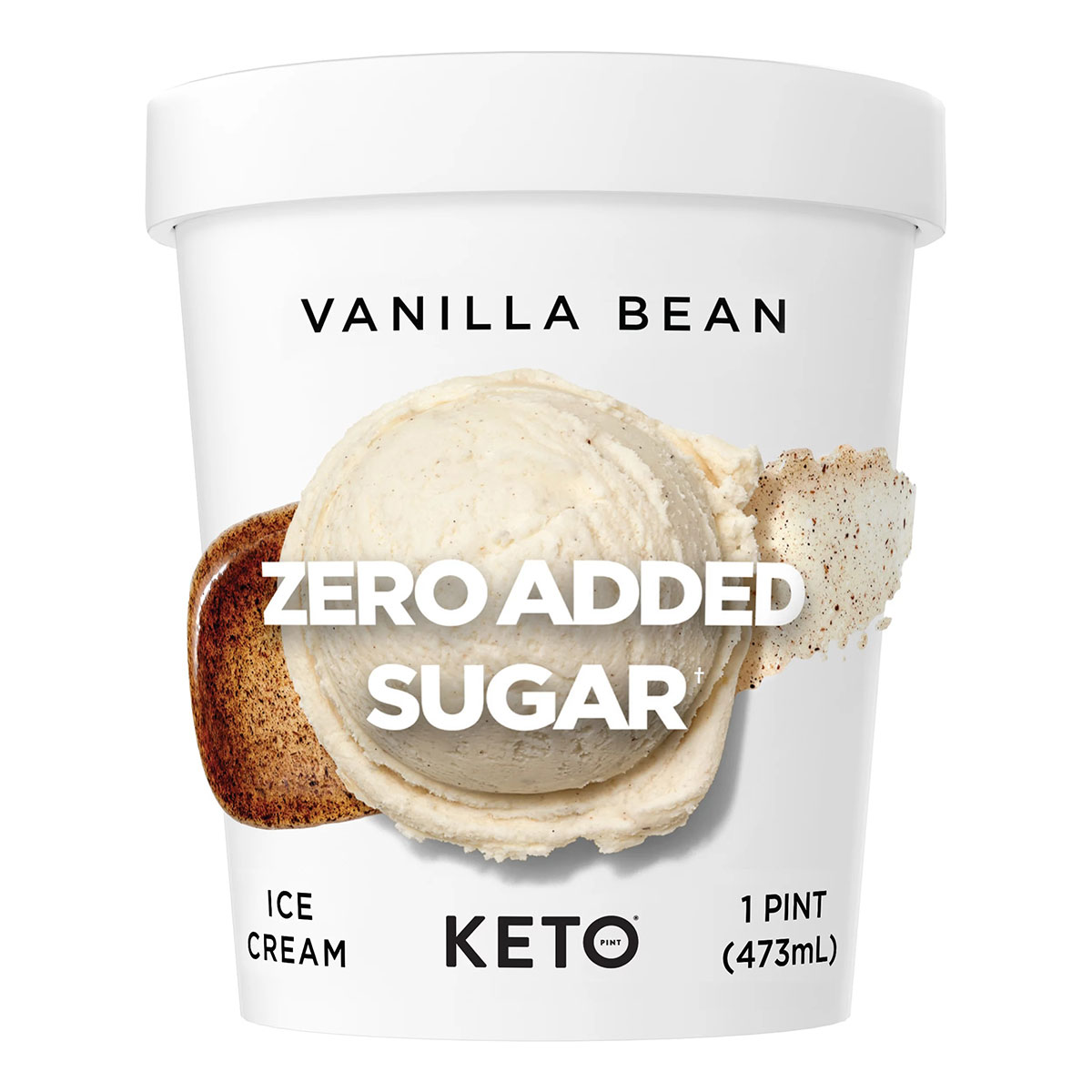 Keto Zero Added Sugar Vanilla Bean Ice Cream 473ml