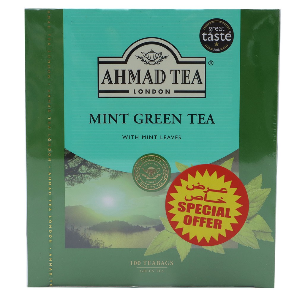 Ahmed Tea London Green Tea with Mint 100g