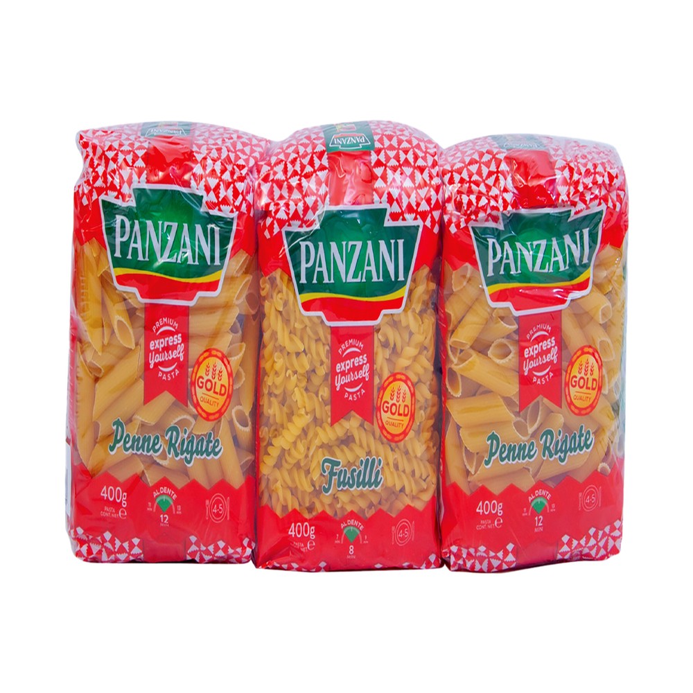Panzani Pasta Assorted 3 Pcs x 400gm