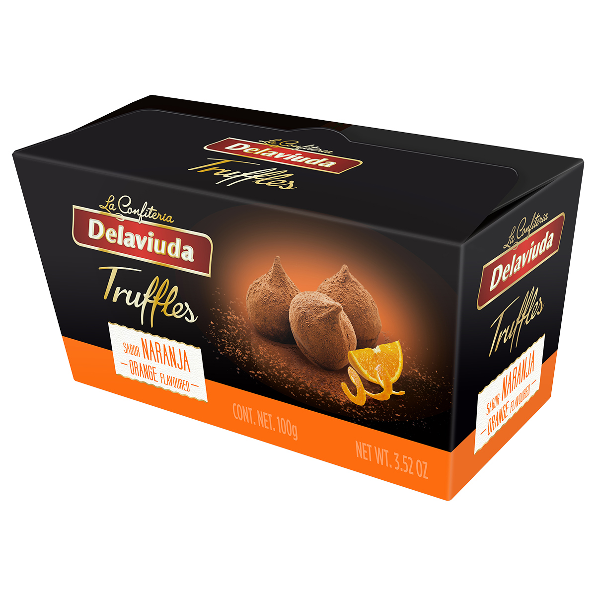 Delaviuda Orange Flavored Truffles 100g