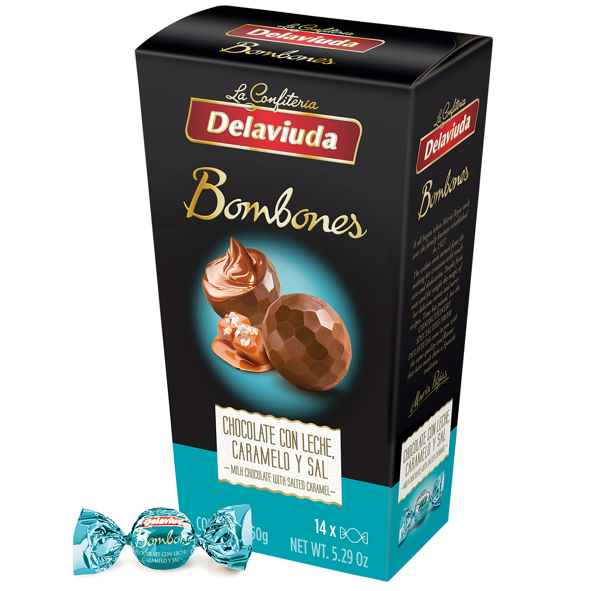 Delaviuda Bombones Milk Chocolate with Salted Caramel 150g