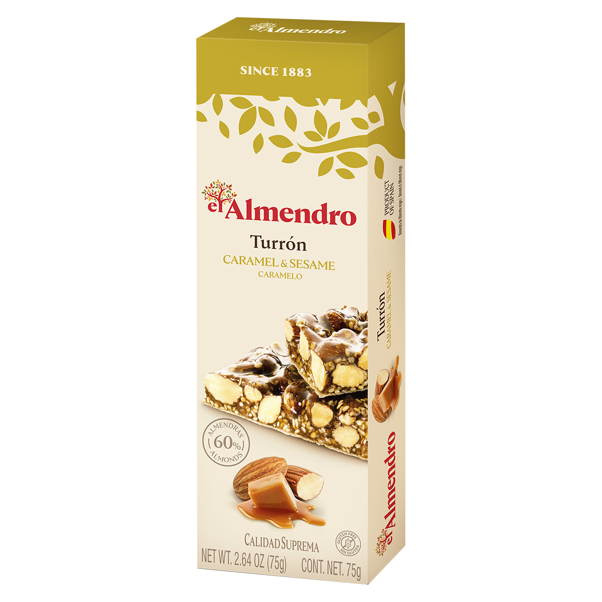 El Almendro Turrón Caramel & Sesame 75g