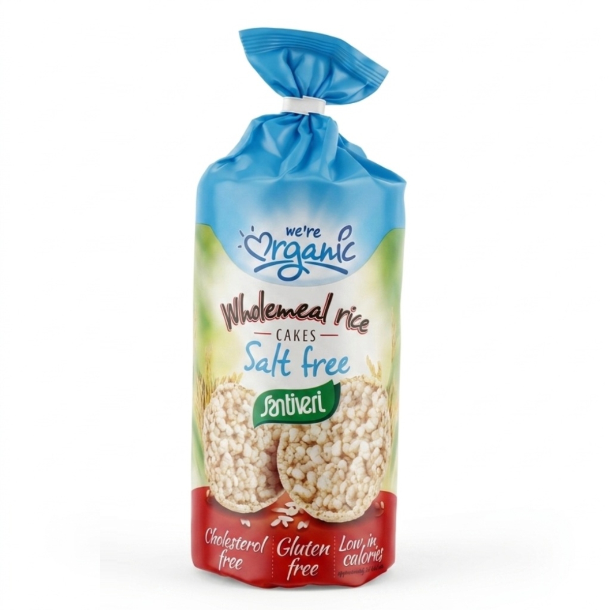 Santiveri Organic Wholemeal Rice Cakes Salt Free 130g