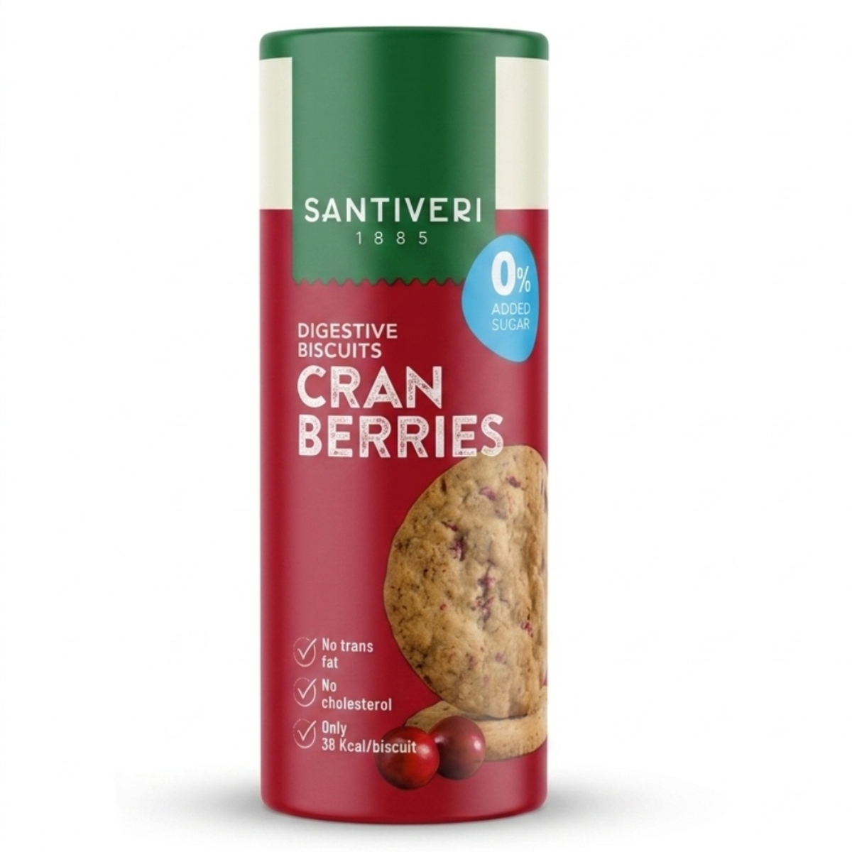 Santiveri Digestive Biscuits Cranberries 190g