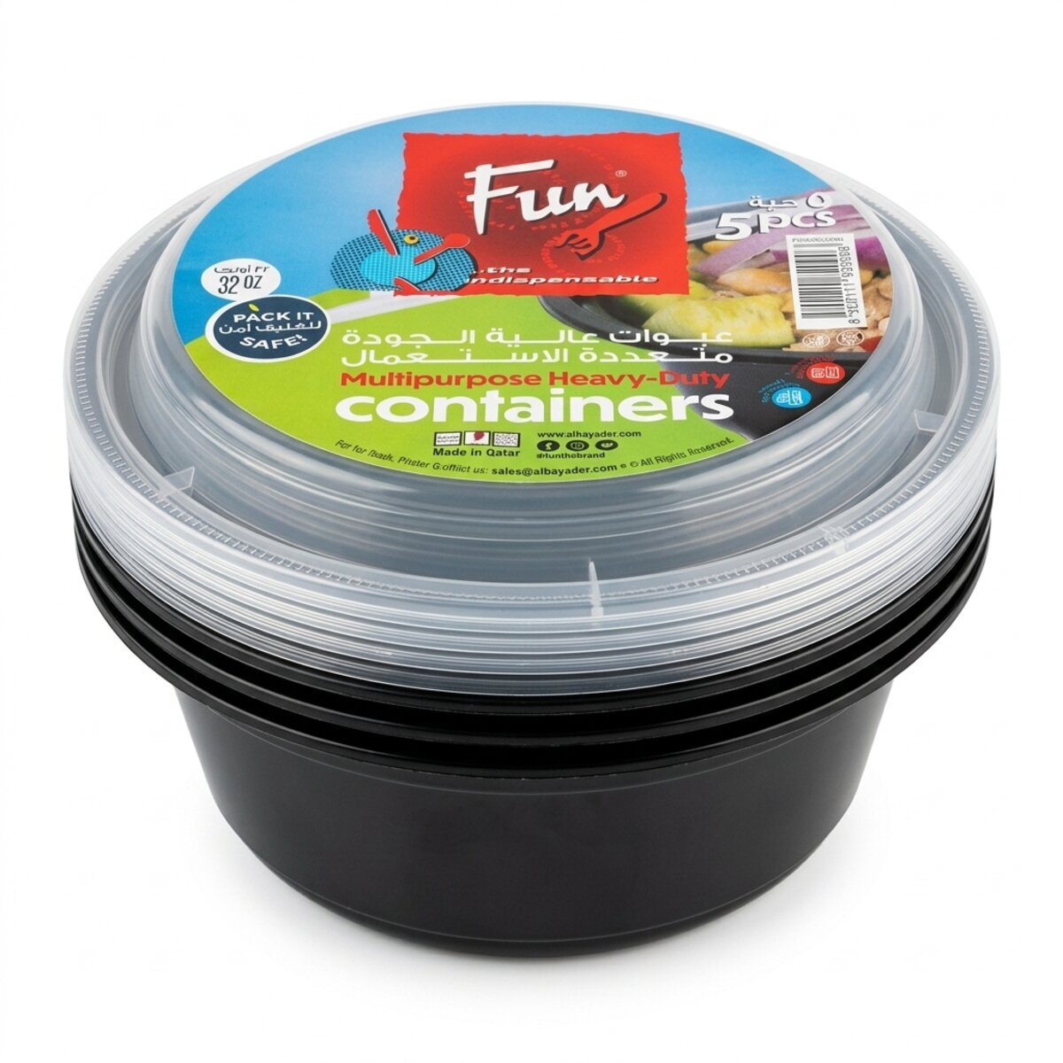 Fun Multipurpose Containers 5 Pieces 32oz