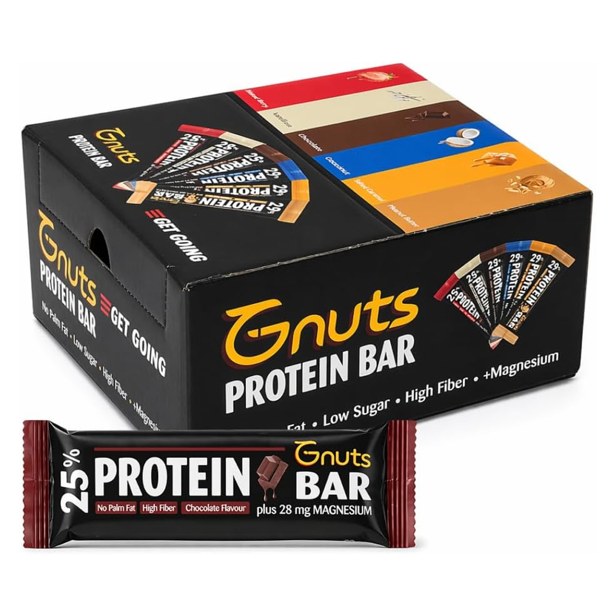 Gnuts Protein Bar Chocolate Flavour 12x50g