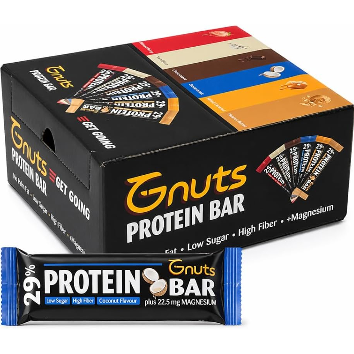 Gnuts Protein Bar Coconut Flavour 12x40g