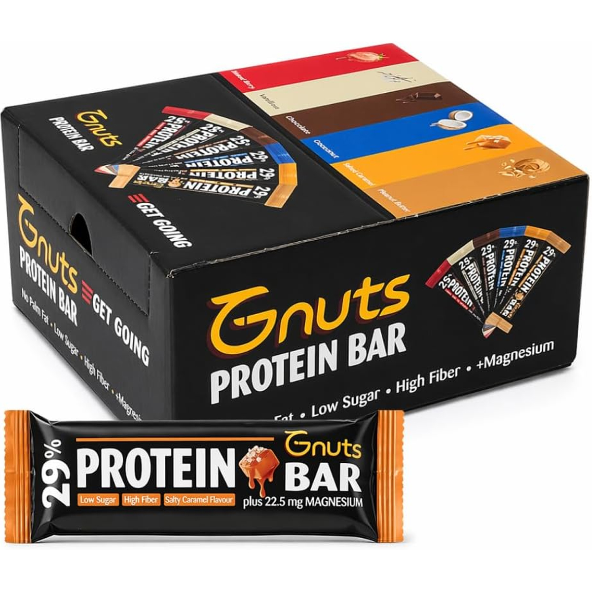 Gnuts Protein Bar Salty Caramel Flavour 12x40g