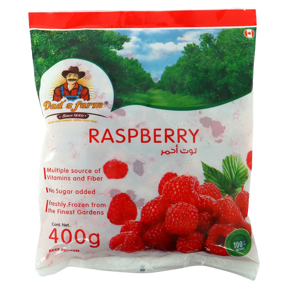 Dads Farm Frozen Raspberry 400g