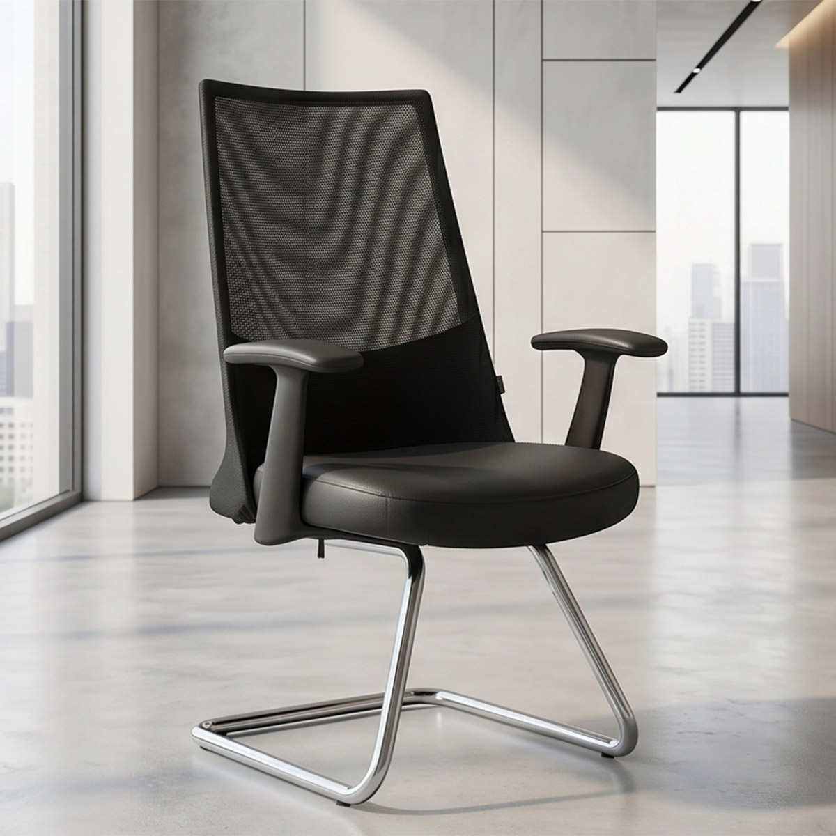 Office Chair with Armrests and Mesh Back