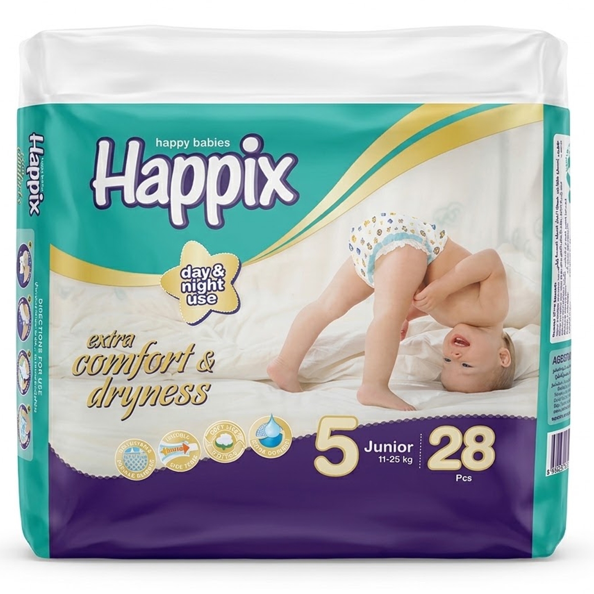 Happix Day & Night Diapers For 11-25Kg Baby 1 x 28 Pieces