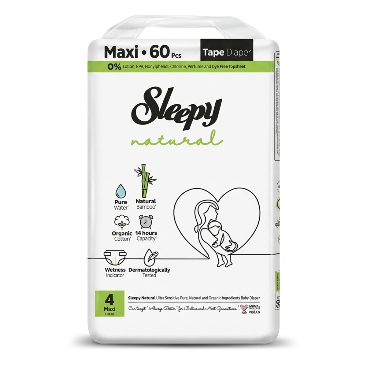 Sleepy Natural Diaper No.4 60 Pieces